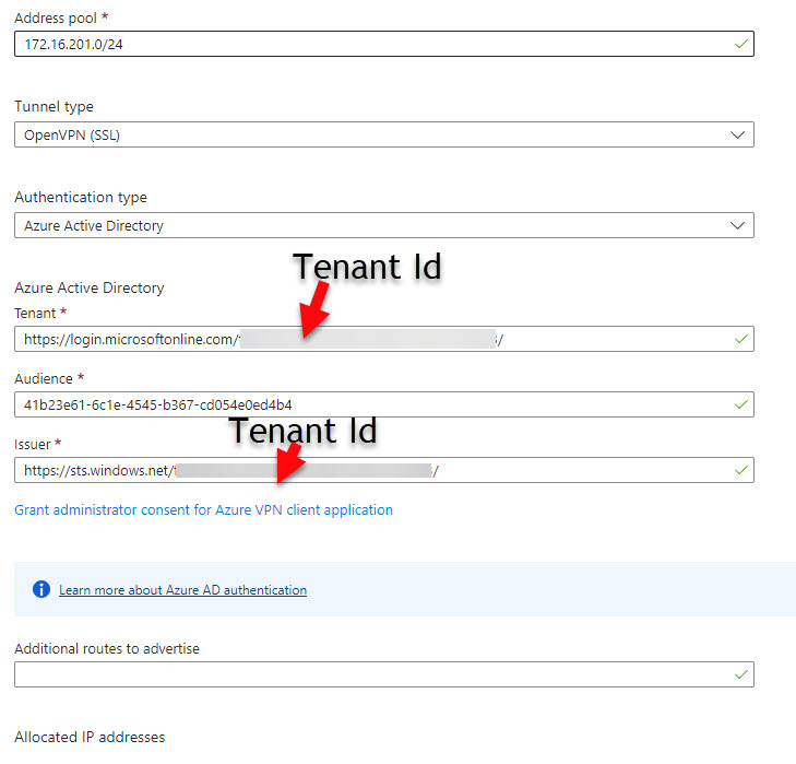 Screenshot of Azure Signin